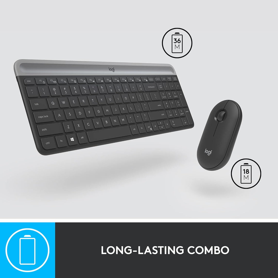 Logitech MK470 - Teclado [versión en inglés] y mouse inalámbricos d...