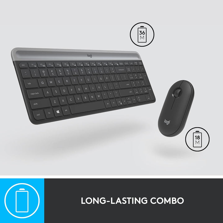 Logitech MK470 - Teclado [versión en inglés] y mouse inalámbricos d...