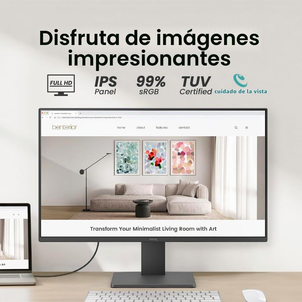 BenQ GW2491 Monitor de cuidado ocular IPS de 23.8 pulgadas, 1080p F...