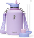 Coolflask Botella de agua de medio galón aislada de acero inoxidable con