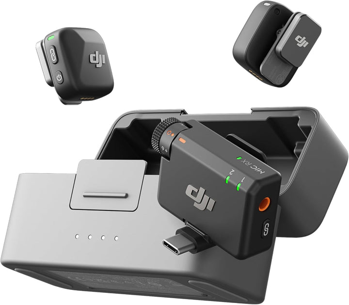 DJI Mic Mini (2 TX + 1 RX + estuche de carga), micrófono inalámbric...