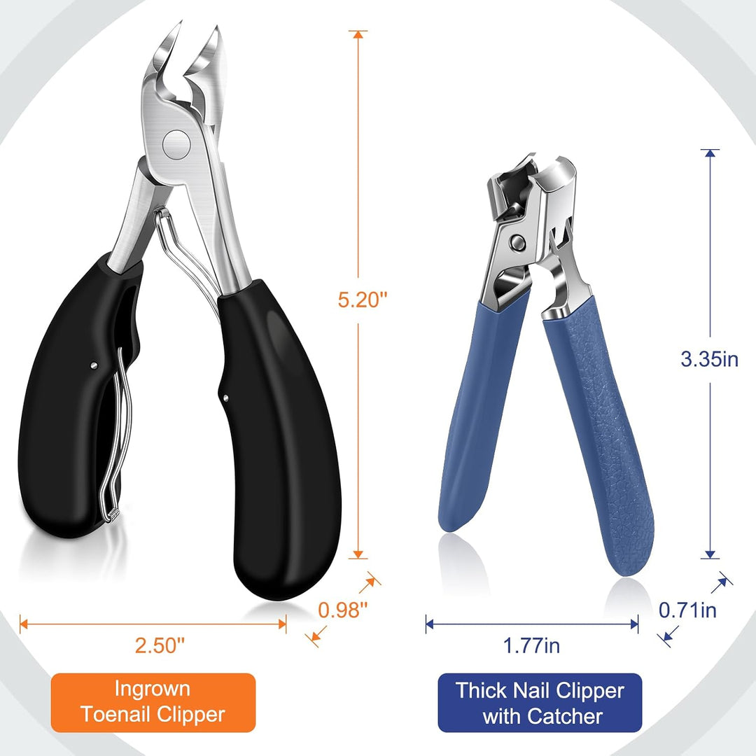 Cortauñas para uñas gruesas de los pies, DRMODE cortauñas resistent...
