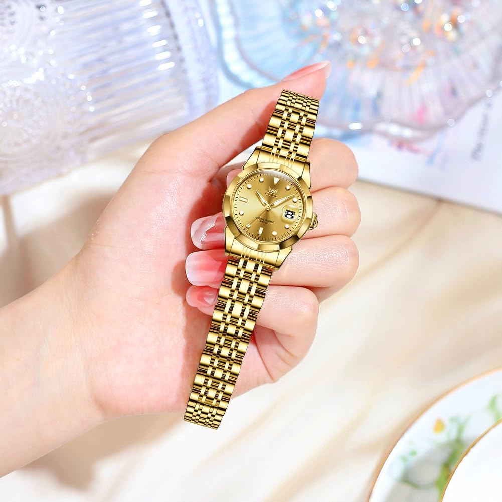 OPK Reloj de pulsera para mujer de acero inoxidable para mujer