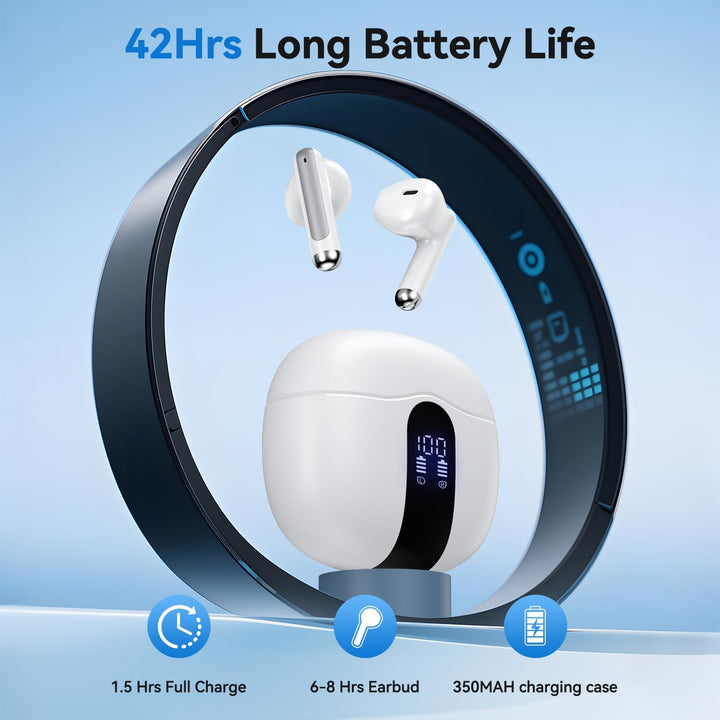 JYUESJKJ Auriculares inalámbricos, auriculares Bluetooth 5.4 estére...