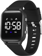 Relojes digitales para niños y niñas, reloj deportivo con rastreador de fitness, podómetro, alarmas, cronómetro, no necesita aplicación, reloj impermeable para niños, regalo para adolescentes