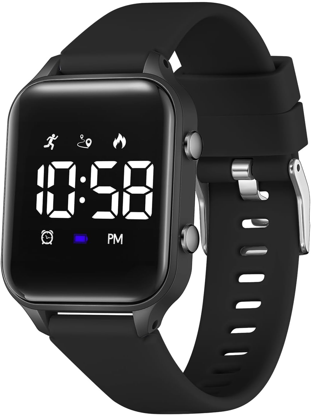 Relojes digitales para niños y niñas, reloj deportivo con rastreador de fitness, podómetro, alarmas, cronómetro, no necesita aplicación, reloj impermeable para niños, regalo para adolescentes