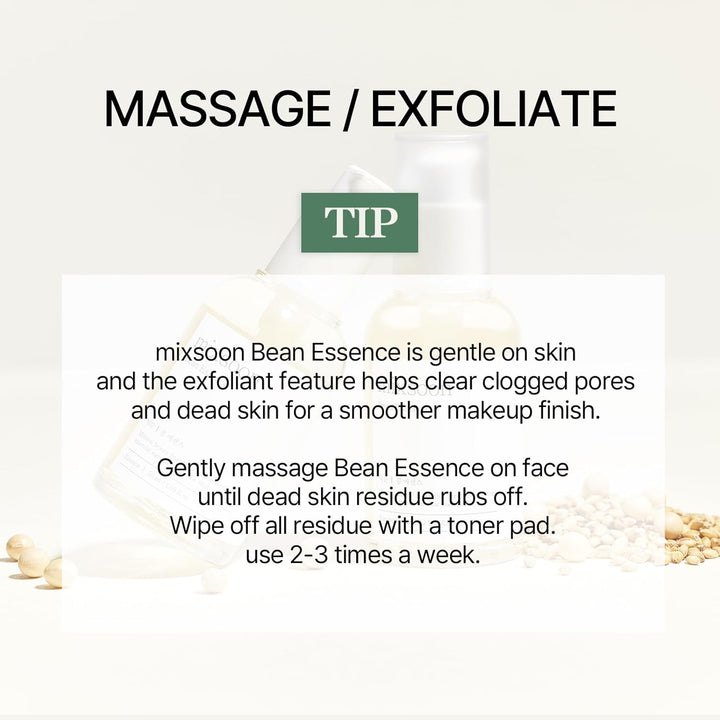 mixsoon Esencia de Frijol - Exfoliante, Hidratante, Extracto de Fri...