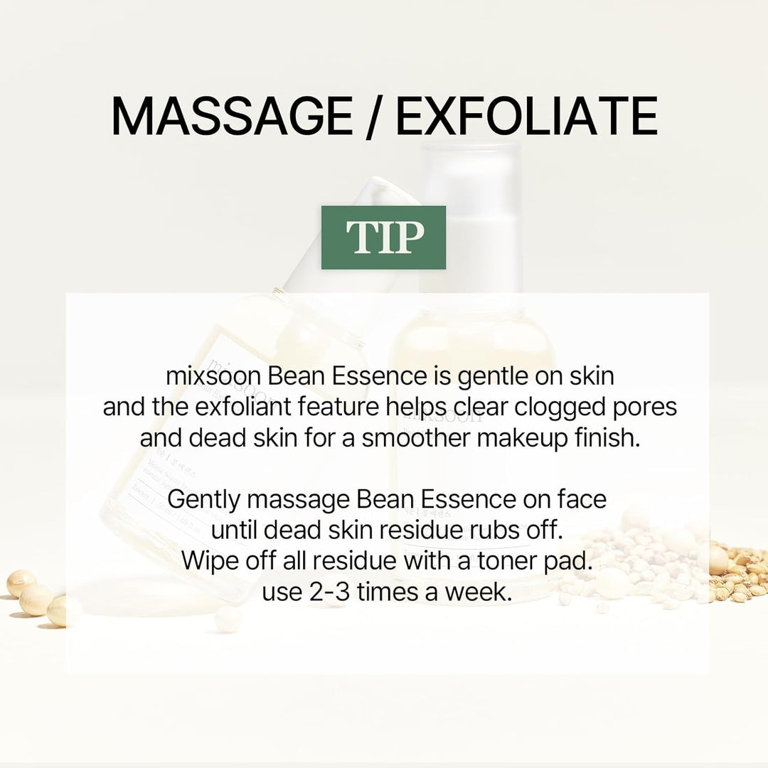 mixsoon Esencia de Frijol - Exfoliante, Hidratante, Extracto de Fri...