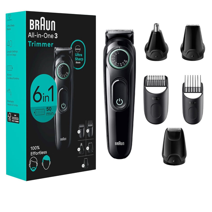 Braun Kit de estilo todo en uno Serie 3 3460, recortadora 6 en 1 pa...