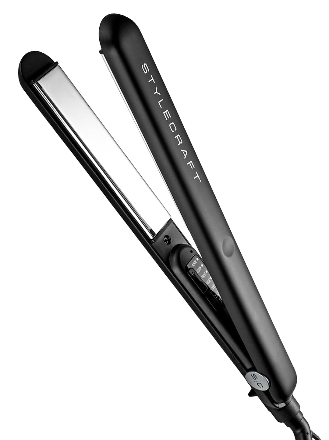 StyleCraft Stay Temp - Plancha de titanio profesional de 1 pulgada...