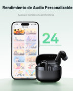 Baseus Bass BP1 NC - Auriculares inalámbricos híbridos con cancelación activa de ruido, Negro