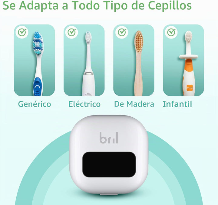 Bril Desinfectante para cepillos de dientes UV-C, limpiador portáti...