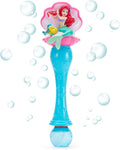 Disney Store Varita de burbujas con luz y sonido oficial de The Little Mermaid Ariel & Flounder - Juguete LED interactivo, perfecto para niños y fanáticos, ideal para juegos al aire libre y fiestas