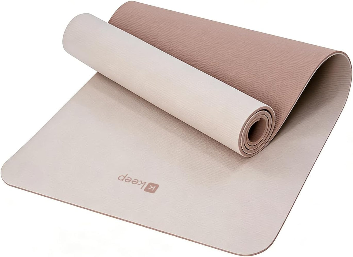 KEEP Esterilla de yoga de 72" x 24", alfombrilla antideslizante TPE de 0.276 in de grosor