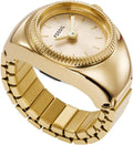 Fossil Reloj de Cuarzo de Acero Inoxidable de Dos Manos para Mujer con Anillo