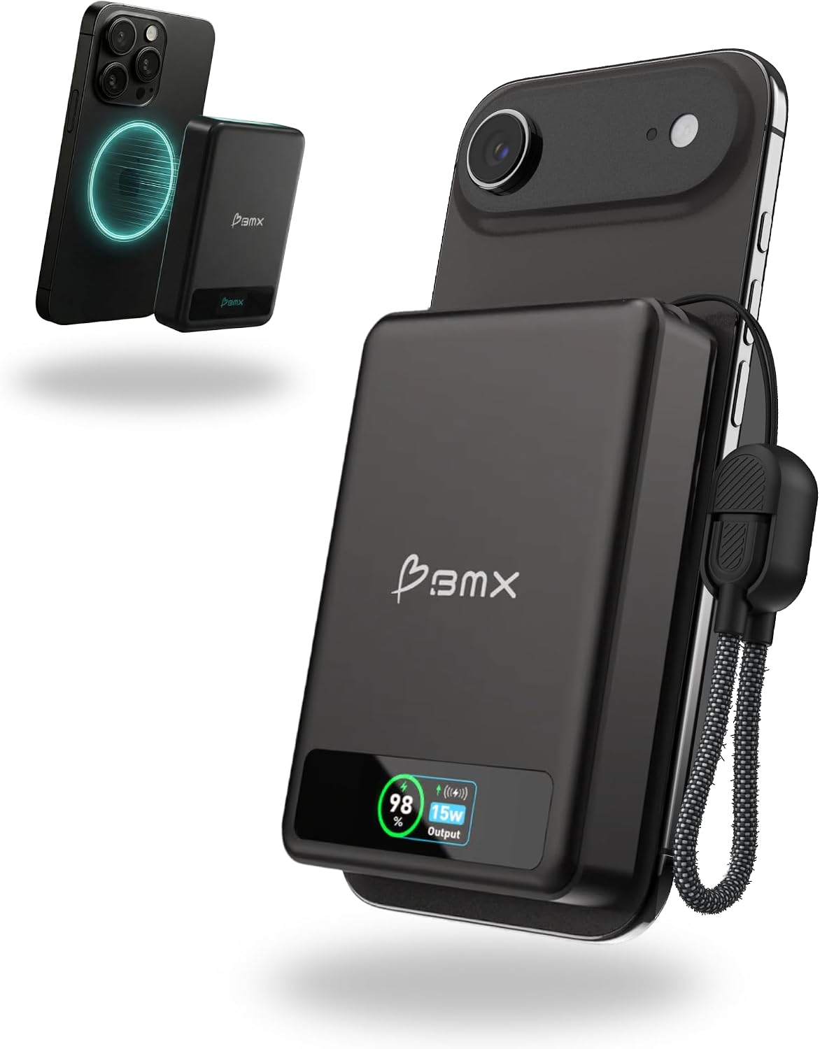 Banco de energía semisólido SolidSafe BMX 10K, 10000 mAh (negro) |...