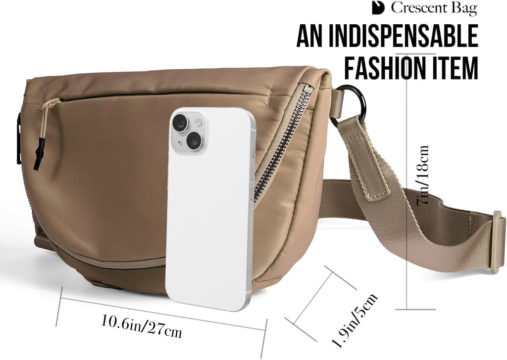 Bolso de Media Luna para Mujeres y Hombres, MEISEY - Mochila de Nylon Plegable de Moda con Correa de Hombro Ajustable
