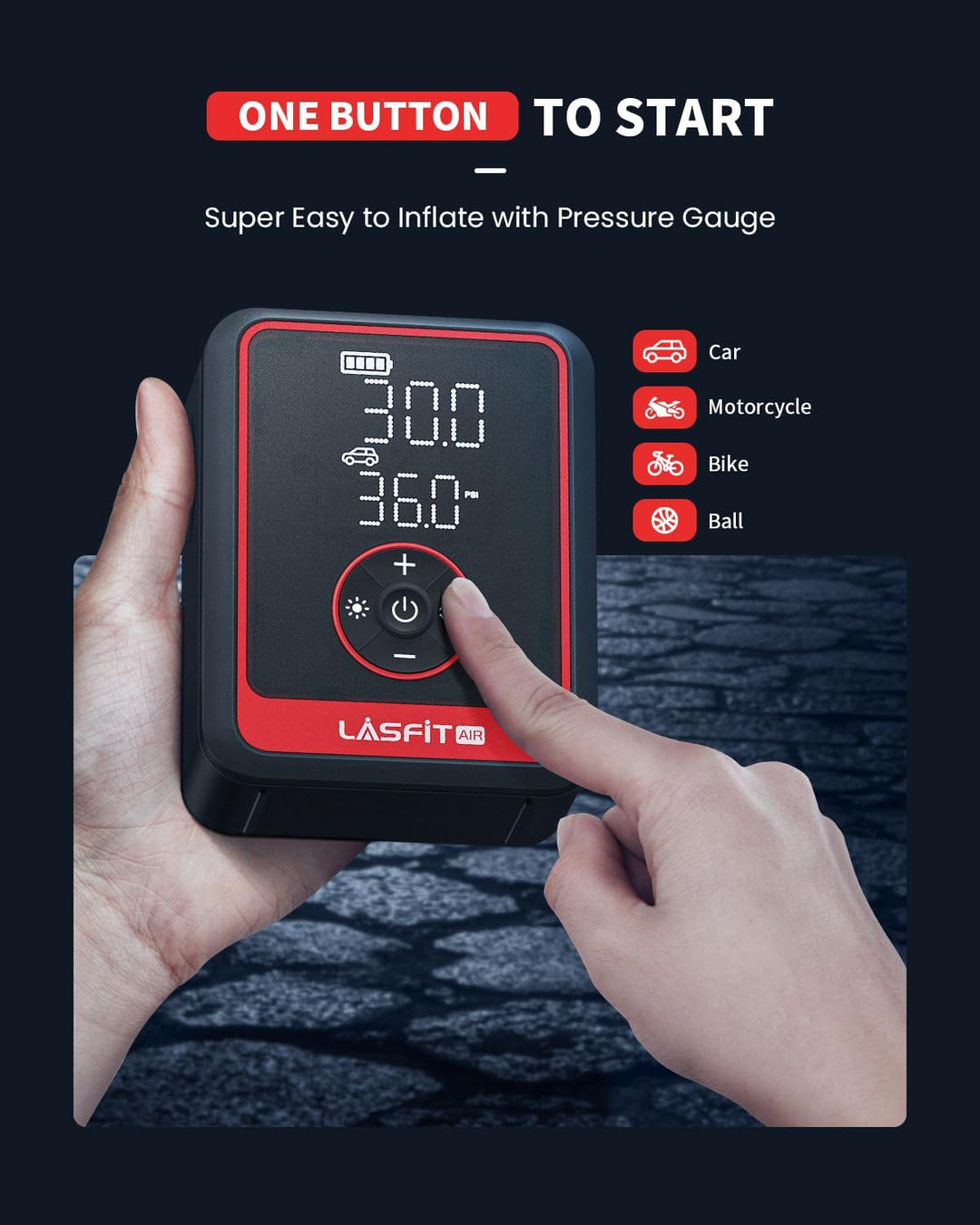 [Actualizado 2026] LASFIT CR1 Pro Inflador de neumáticos Compresor...