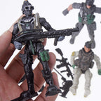Figuras de acción de combate de las fuerzas especiales SWAT con armas militares y accesorios (12 unidades, 4 pulgadas)