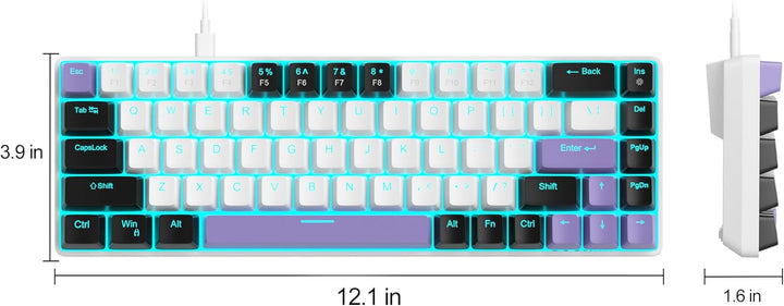 MageGee MK-Box - Teclado portátil 60% mecánico para juegos, retroil...
