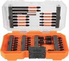 Klein Tools 33801 - Juego de puntas para controlador de impacto con llaves de tuerca magnéticas, puntas Phillips ProFlex S2 de acero, ranuradas, cuadradas, TORX con estuche, compatible con MODBox, 40