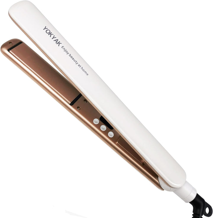 YOKYAK Plancha de pelo de 1 ¼ pulgadas, plancha de pelo fino de 1 ¼...