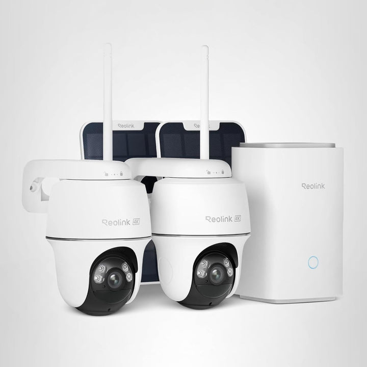 REOLINK Cámaras de seguridad solares 4K, sistema inalámbrico para e...