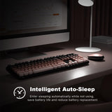 Atelus Combo de teclado y mouse inalámbricos, máquina de escribir,...