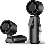 Guirngou Ventilador turbo portátil de mano, viento de 1 a 100 veloc...
