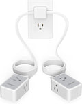 TESSAN Regleta de alimentación de enchufe plano de doble extremo, cable de