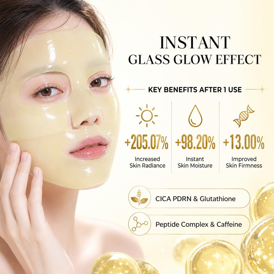 Re.SPN - Máscara de hidrogel vegana Cica PDRN Glass Glow \u2013 [20...