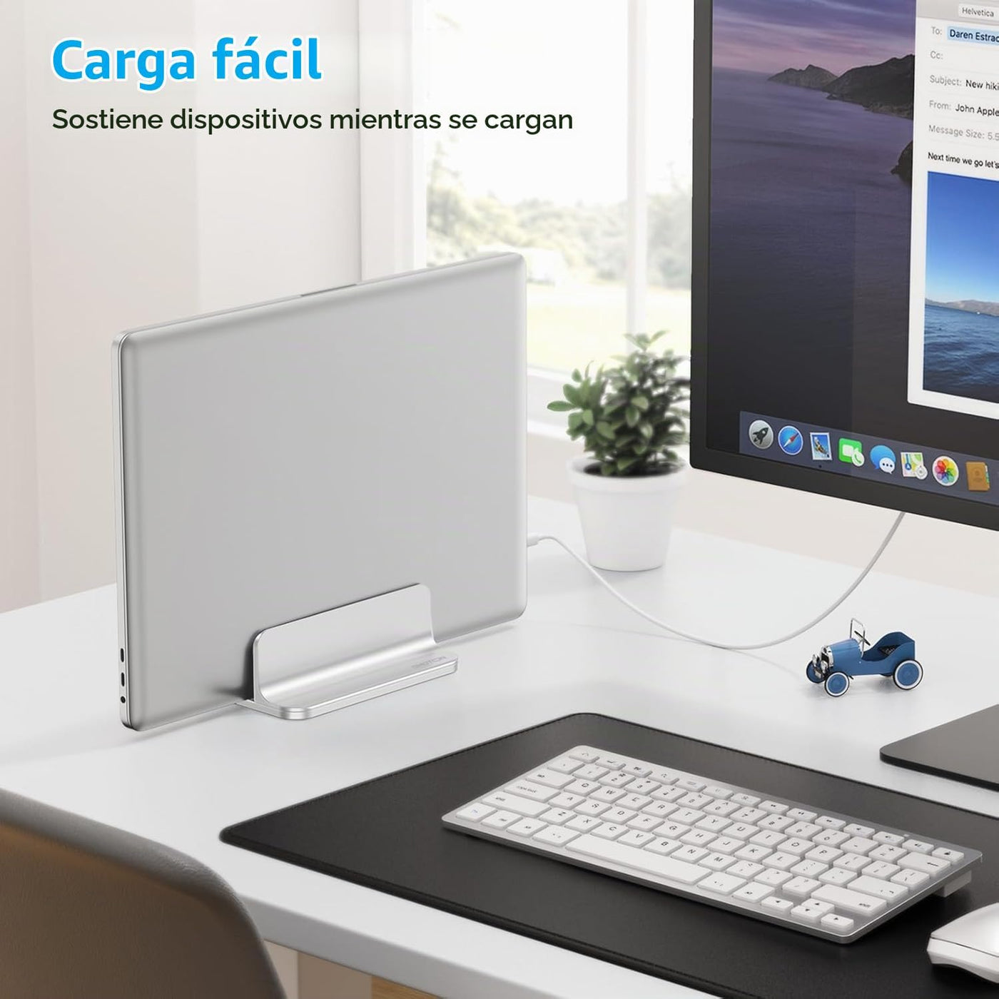 Omoton Soporte vertical para computadora portátil, soporte de alumi...