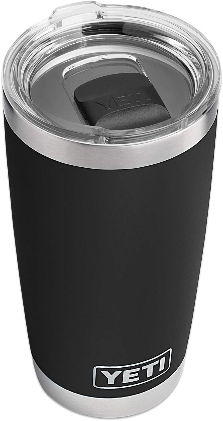 YETI Rambler - Vaso de acero inoxidable con aislamiento al vacío de 20 onzas con tapa MagSlider