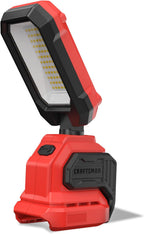 CRAFTSMAN V20 - Luz de trabajo recargable LED de 6500 K, 2000 lm y 1000 lm, 2 ajustes de brillo, gancho y abrazadera para múltiples opciones de montaje, inalámbrica, batería no incluida
