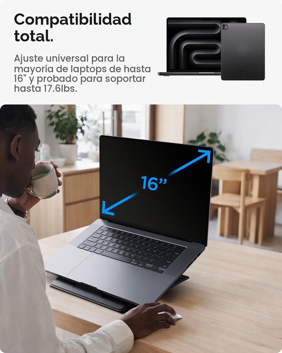 Spigen Soporte plegable para computadora portátil de escritorio de pie