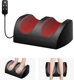 LINGTENG Masajeador de Pies con Calor y Masaje de Pies, Masajeador Eléctrico de Pies con Control Remoto con Cable, Regalos de Cumpleaños para Mamá y Papá (Negro - Cableado Eléctrico)