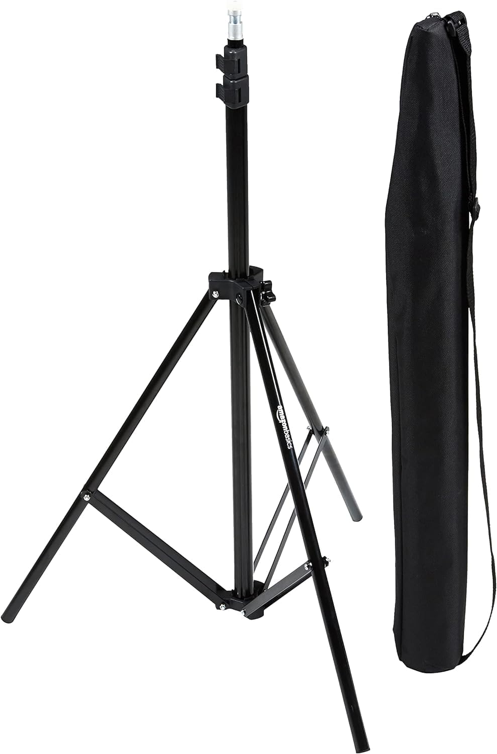 Amazon Basics Trípode portátil de aluminio para fotografía con funda, 2.8-6.7 pies, negro