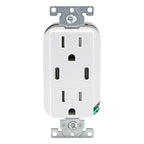 Leviton Decora - Toma de pared USB-C de 30 W, receptáculo TR, 15 A, CC1X3-W