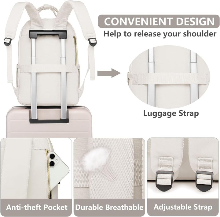 bagswan Mochila para laptop para mujeres bolsa, 15,6 pulg.