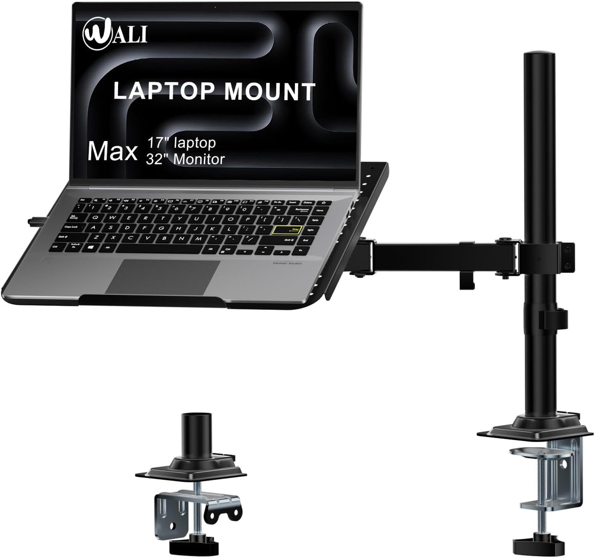 WALI Adjustable Laptop Desk Mount para 17 inch Notebook o 32 inch Screen