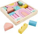 Fisher-Price - Juego de bloques de madera para castillo, 28 piezas