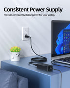 Superer Cargador USB-C de 65W para portátil Lenovo ThinkPad X1 T14 T14s T15 E14 E15 T480s T490 E480 Yoga 6 7 7i 9i IdeaPad Slim Flex Thinkbook 13s 14 15 16 Chromebook Computadora Adaptador de energía CA Type-C