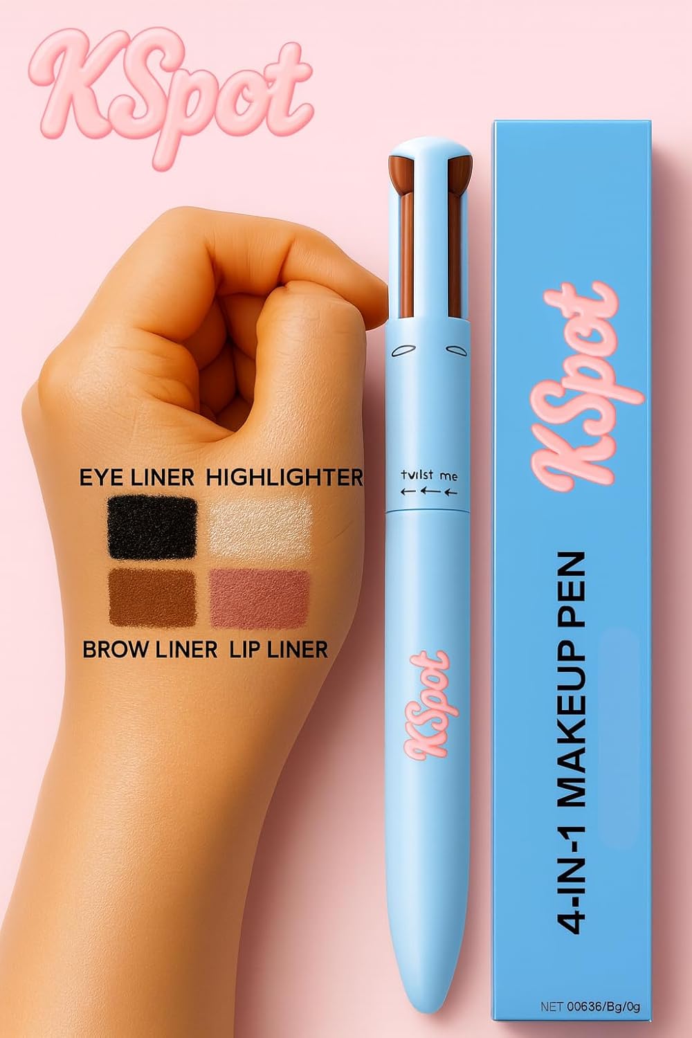 kspot On the Go Touch Up Duo, 4 in 1 Makeup Pen and 3 in 1 Face Pal...
