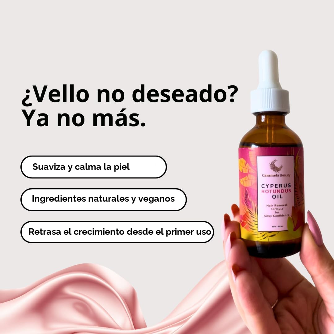 Aceite de Cyperus Rotundus Natural Caramela Beauty - 60ml de Aceite...