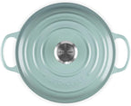 Le Creuset Horno holandés redondo ancho de hierro fundido esmaltado, 3.5 cuartos de galón., sal marina