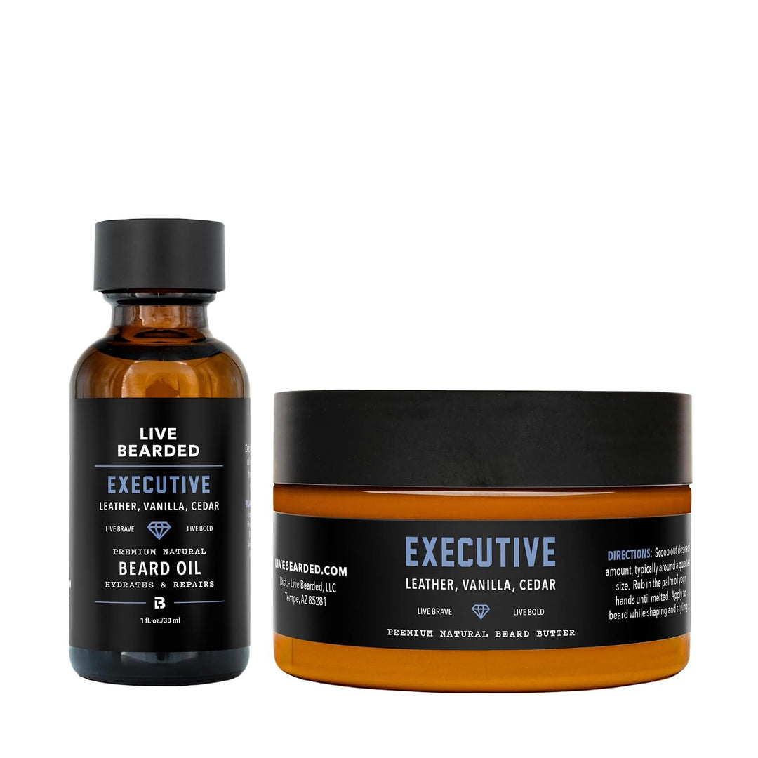 Kit de Aseo para Barba Live Bearded - Aceite y Mantequilla para Bar...