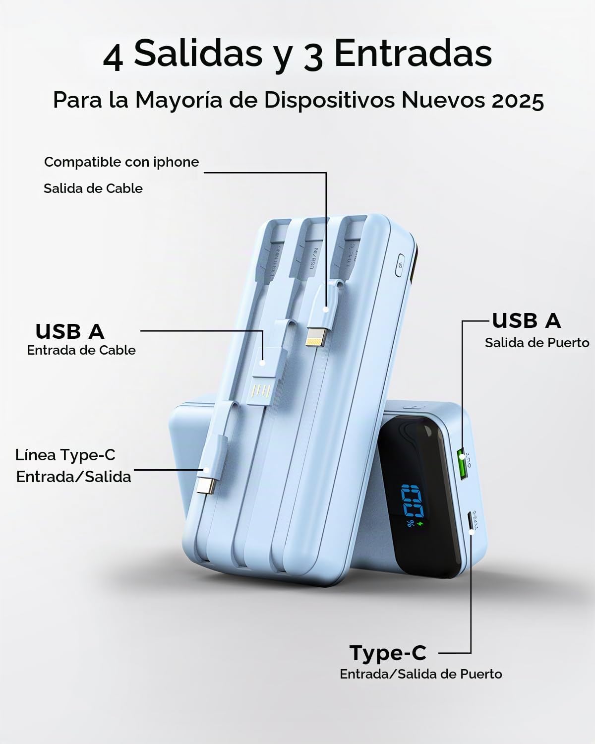 Eliegntist Cargador portátil 40000mAh Power Bank - PD 22.5W Paquete...