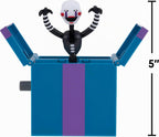 Jazwares Five Nights at Freddy's Puppet - Figura articulada de 5 pulgadas con función Jumpscare, ojos que brillan en la oscuridad y diorama óptico