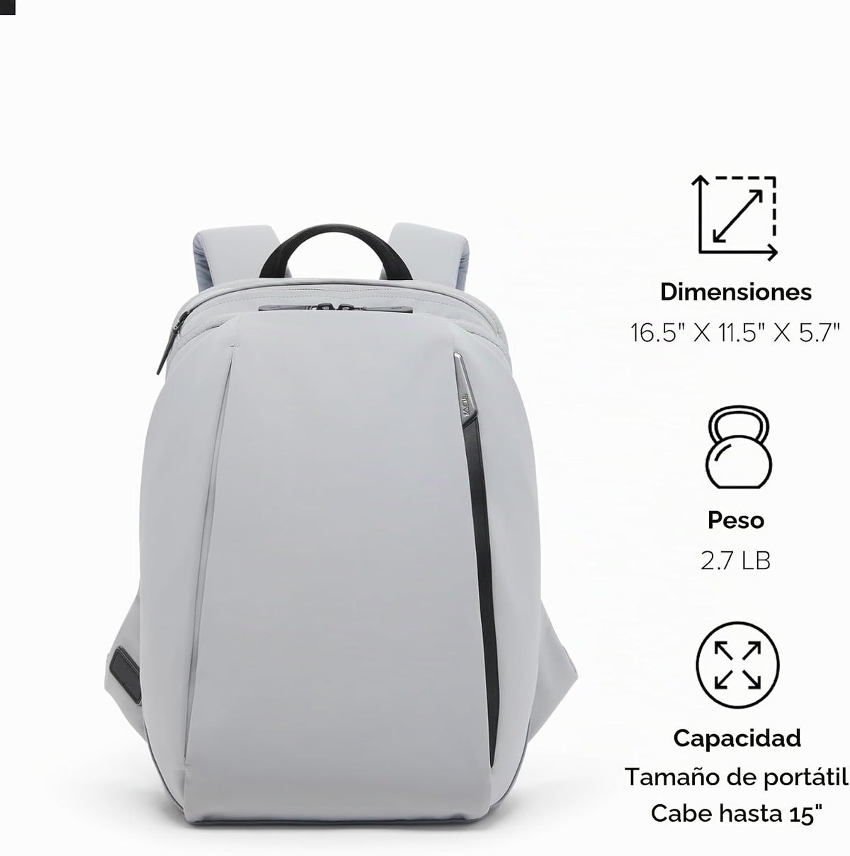 TUMI Axis Mochila mediana de 20 litros, se adapta a portátiles de hasta 15