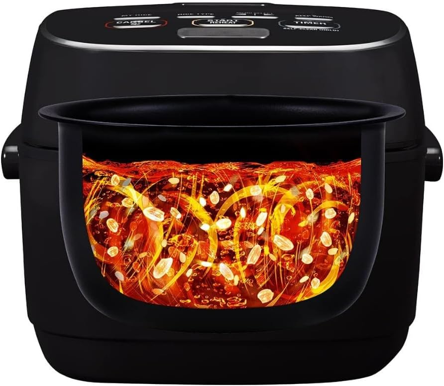Zojirushi NW-JEC10BA - Arrocera y calentador de calor por inducción de presión (IH), 5.5 tazas, fabricado en Japón